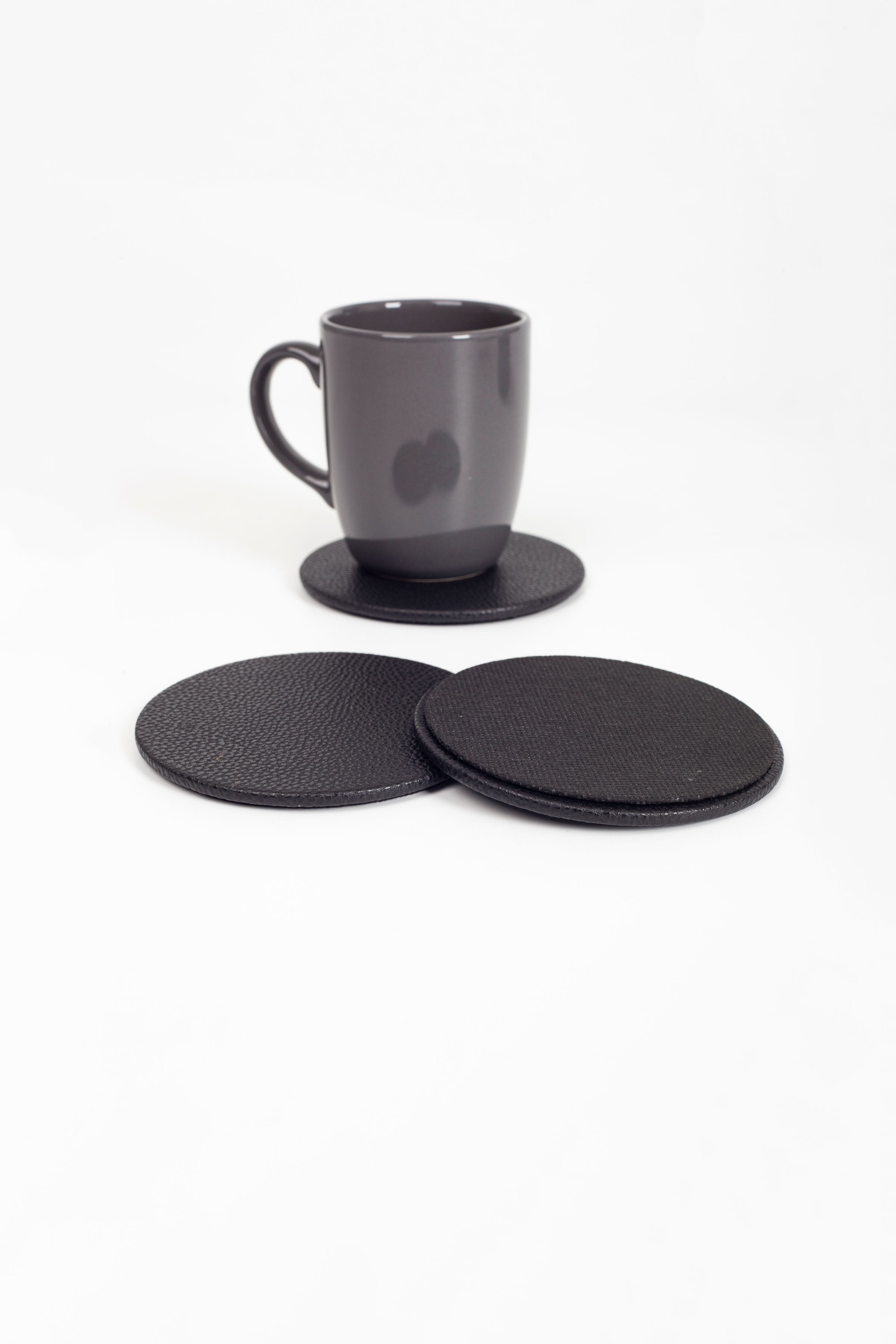 Leather Oval Coaster 3 pcs