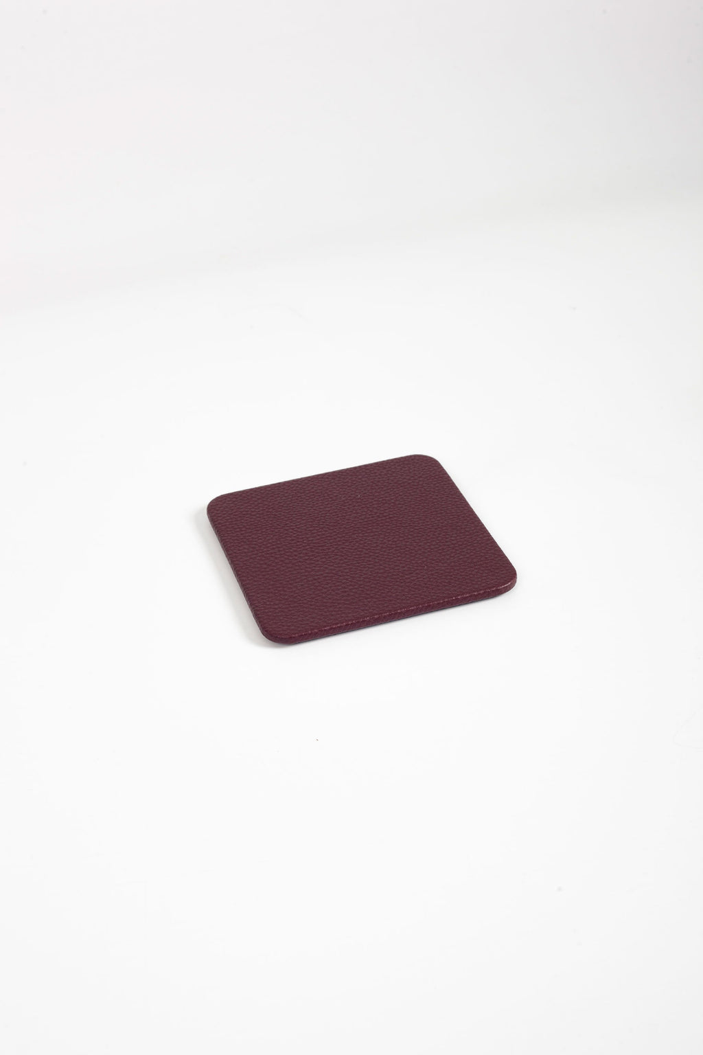 Leather Coaster Claret Red 3 pcs