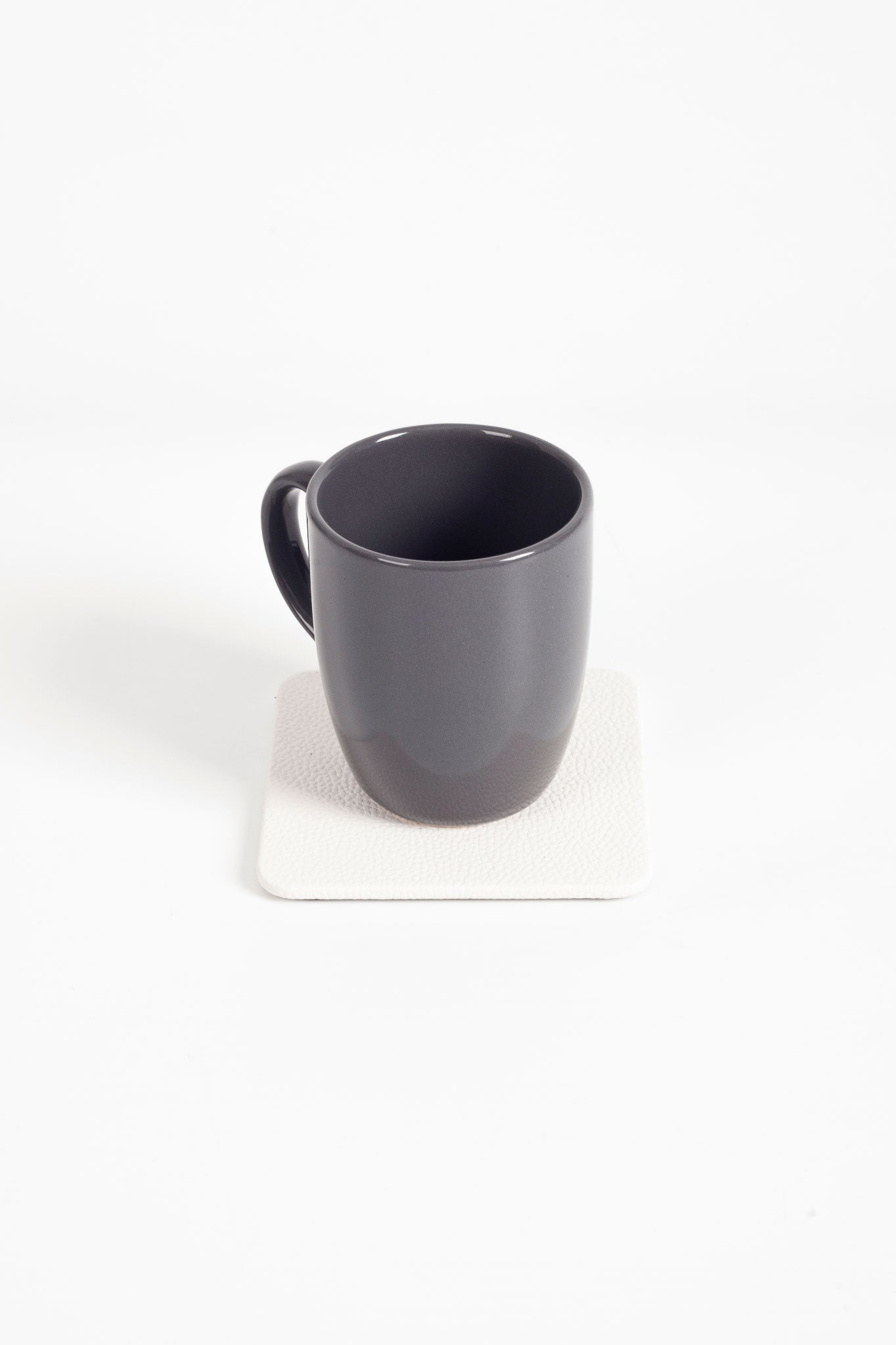 Leather Coaster White 3 Pieces